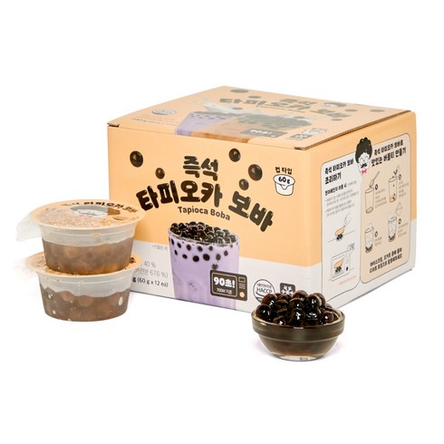 즉석 타피오카 블랙 펄 (컵타입) 60g x 12개입, 12개