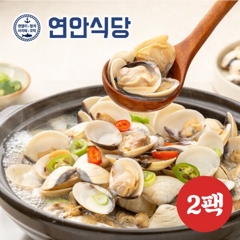 조개탕밀키트 - 연안식당 시원칼칼 백합조개탕 630g 2팩, 2개