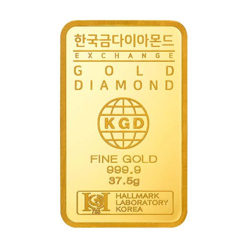 한국금다이아몬드 순금 골드바 37.5g 금시세 (24K 99.99%)