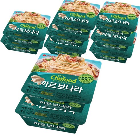 롯데웰푸드 쉐푸드 스파게티 까르보나라, 10개, 220g