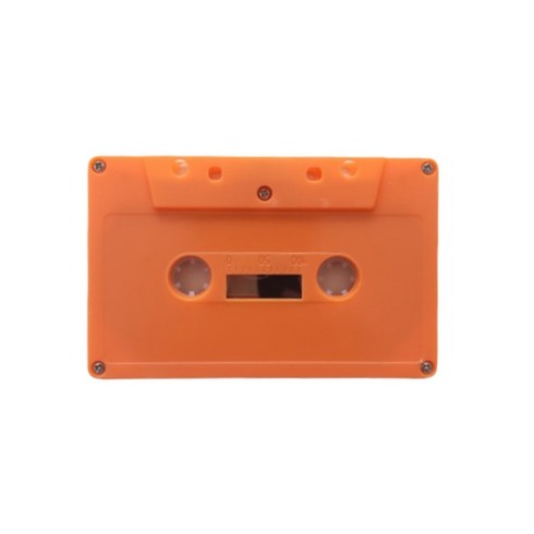 음악 및 음성 녹음을위한 다채로운 빈 카세트 테이프 45/90 분 테이프, 주황색, 90