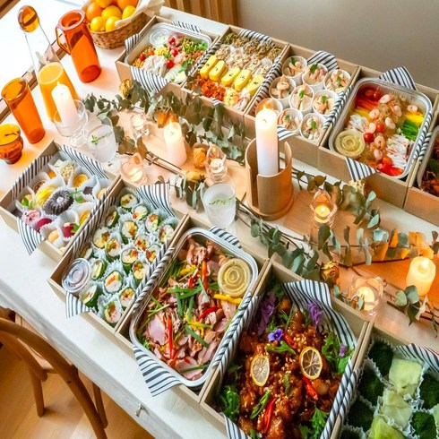 홈파티 음식 집들이 10인10종 생일 상차림 메뉴 케이터링 출장뷔페 생신상 박스 손님, 1개