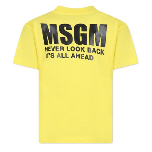 MSGM 24SS 키즈 백로고 프린팅 티셔츠 S4MSJUTH005 020