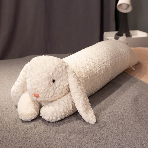 안고자는 베개 바디필로우 토끼 애착인형 곰 인형, 화이트 토끼