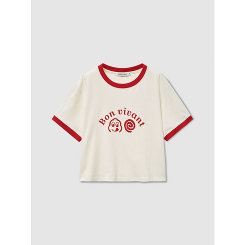 탭루덴스 - 탭루덴스 TABBLUDENS WM_Bon Vivant Linger Tee_Cream / Red 24-139 441132