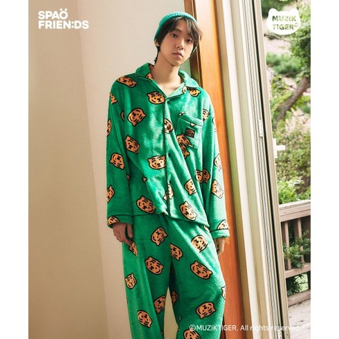 SPAO 스파오 (무직타이거) 뚱랑이랑 포르미랑 수면잠옷(GREEN)_SPPPD4TU07