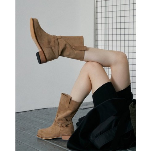 TAGTRAUME 제작 15일 Dance 댄스 벨트 스웨이드 하프 부츠 (2-WAY) Dance Belt Suede Half Boots (2-WAY)