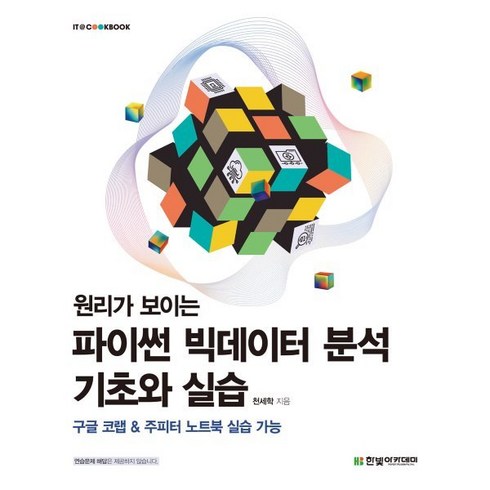 원리가 보이는 파이썬 빅데이터 분석 기초와 실습:구글 코랩 & 주피터 노트북 실습 가능, 한빛아카데미