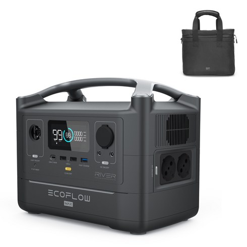 kg에코솔루션 배터리 - 에코플로우 차박용 파워뱅크 RIVER 600 MAX 리버 맥스 감성 캠핑 220v 고출력 인산철 배터리, RIVER 600MAX개