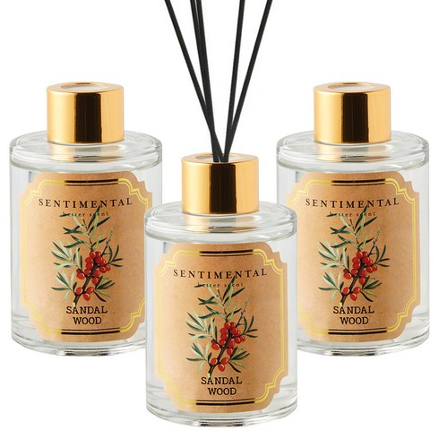 센티멘탈 디퓨저 더 에디션 패키지 1+1+1, 샌달우드 3개