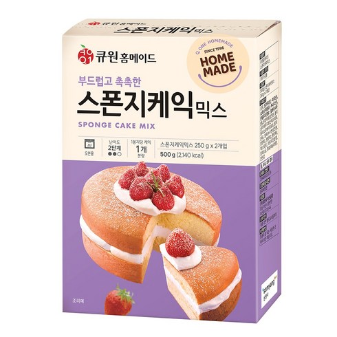 큐원 홈메이드 스폰지케익 믹스 500g 오븐용