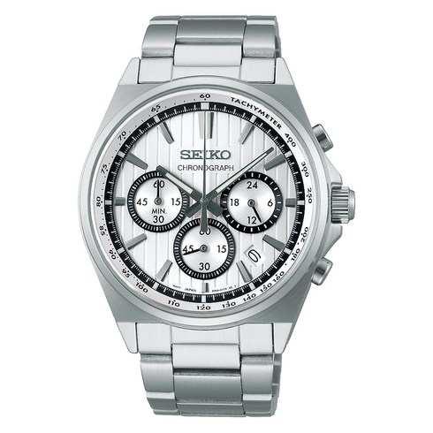SEIKO SELECTION 세이코 시계손목시계 셀렉션 S시리즈 전지식 쿼츠 크로노그래프 SBTR031 남성 실버