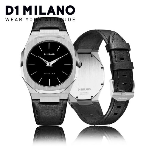 백화점AS 디원밀라노 UTLJ01 울트라씬 40mm 남자 가죽시계 블랙 D1 MILANO 차은우시계 우림FMG정품