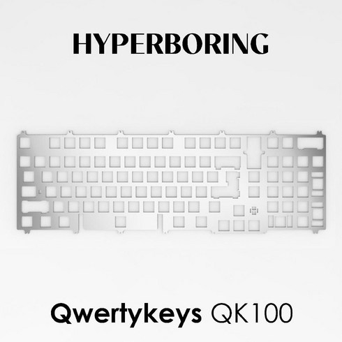 qk100 - Qwertykeys QK100 맞춤형 기계식 키보드 액세서리 PC POM FR4 알루미늄, 구리 크롬 가드