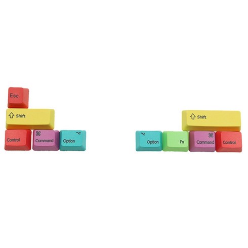 keyscape - 교체 가능한 Mac / Win Mechanical Keyboard Keycaps OEM 프로파일 PBT CMYK 수정 자 10 키 -Laser 새겨진 키 캡스, B