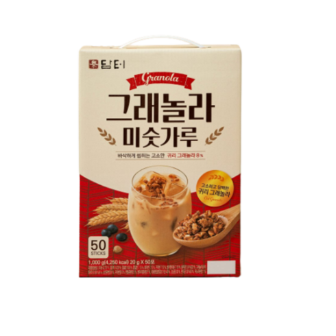 담터 그래놀라 미숫가루 분말 스틱 20g x 50포, 1개