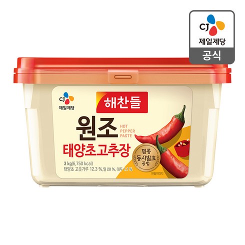 해찬들 원조 태양초고추장 3kg, 1개