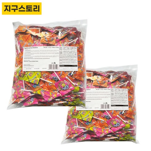 시크롤리팝2 - 트릭시 고팝 플랫 롤리팝 2kg, 2개