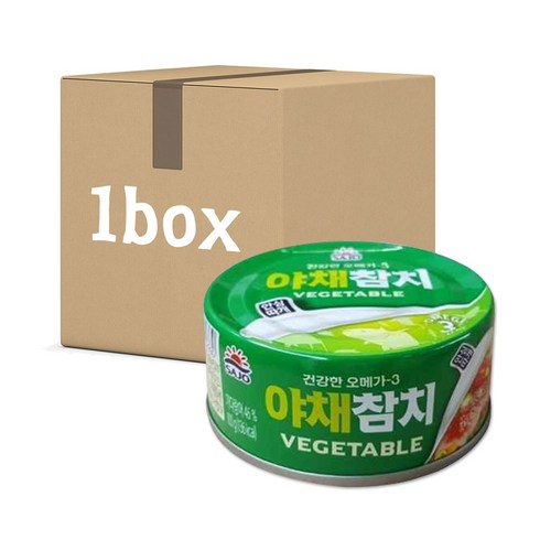 사조 야채참치 안심따개 통조림, 100g, 48개