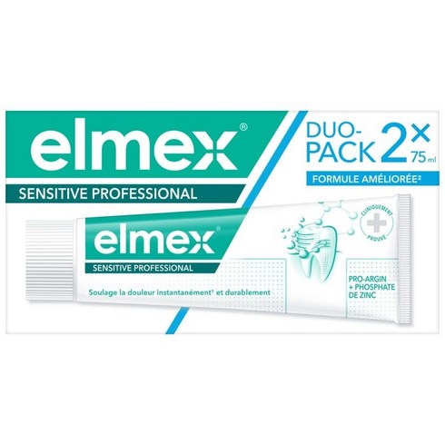 ELMEX 프랑스 정품 엘멕스 센시티브 프로페셔널 치약 75ml 2개세트, 2개