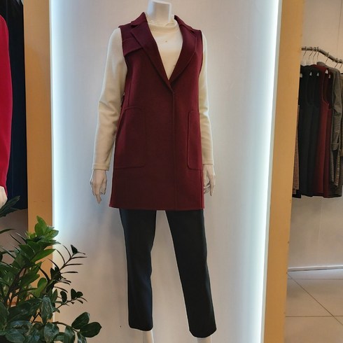 2023년 가성비 최고 핸드메이드베스트 - 프로그램 울 혼방조끼 가성비짱초특가할인 트랜드한 고급 세련 핸드메이드 덧장벨트조끼 p204v003 뉴코아 울산성남점