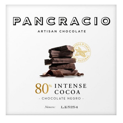 2024년 가성비 최고 판크라시오초콜릿 - PANCRACIO 80 Dark chocolate tablet 스페인 판크라시오 80퍼센트 다크 초콜릿 40g 10팩, 45g, 10개