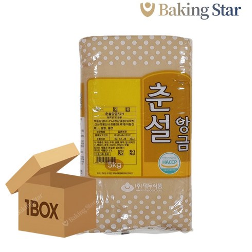 [박스] 춘설앙금 5kg 2개 57H 백앙금 상투과자 대두식품, 대두춘설앙금1박스