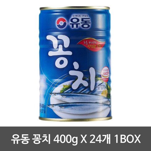 유동 꽁치 400g x24캔 / 조림 참치 고등어 김치 찌개, 24개