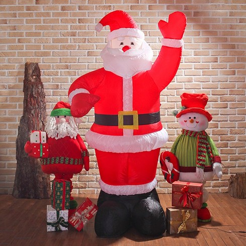 2023년 가성비 최고 크리스마스대형 - X0170 바람넣는 에어벌룬 200cm 대형산타클로스, 상세페이지 참조, 1개