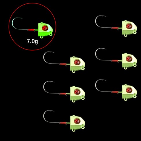 풀치지그헤드 - 볼락지그헤드 갈치 야광 지그헤드, 6개