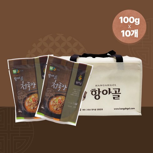 항아골청국장 - 항아골 청국장 100g 10개입 선물세트 국내산 콩100% 자연발효 청국장, 10개