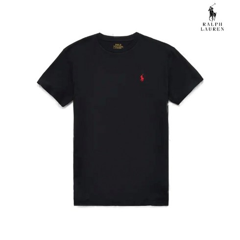 폴로반팔 - 폴로랄프로렌 랄프로렌 클래식핏 남녀공용 블랙 반팔 티셔츠
