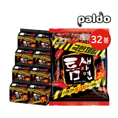 팔도 봉지라면 틈새라면 극한체험 32입(4입x8개), 상세페이지 참조