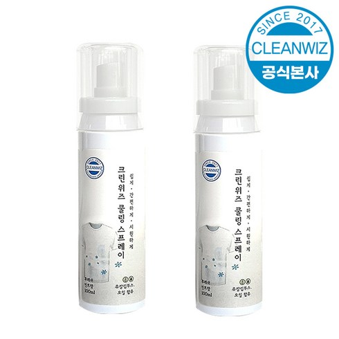 쿨스프레이 - 크린위즈 냉감 쿨링 스프레이 100ml (민트향), 2개, 1개