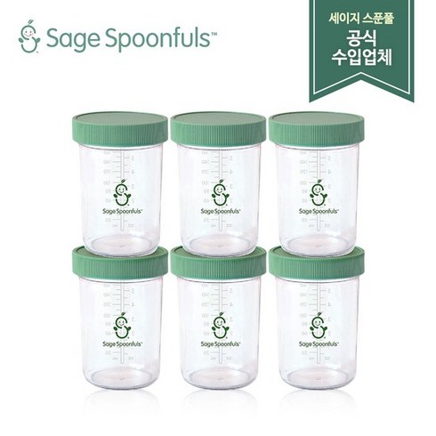 세이지스푼풀 - [세이지스푼풀]NEW 유리 240ml 3P 2개 세트/이유식기/이유식준비물, 1개입, 6개