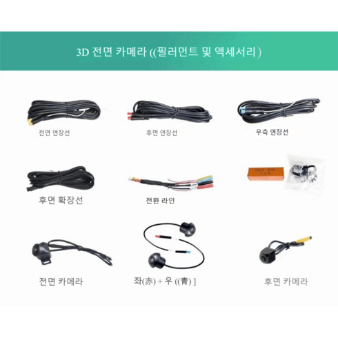 360도카메라 어라운드뷰 측후방감지기 화물차 사각지대 주차 카메라 후진카메라, 3D AHD1080p25fps 360 파노라마 카메라