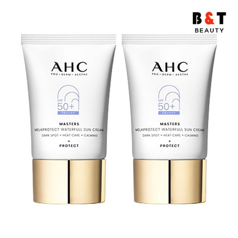 AHC 마스터즈 멜라 프로텍트 워터풀 선크림 40ml x2 박세리 선크림미백주름개선, 단품