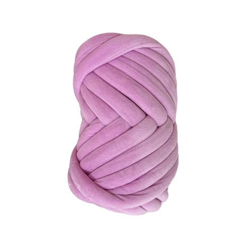 Roomxyd 패브릭 자이언트얀 벨벳 뜨개실 망고실 1KG, 연보라, 1개