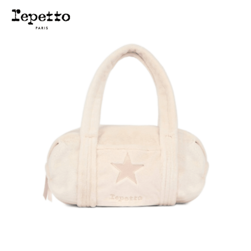 Repetto 레페토 더플백 S 여성 발레 필라테스 요가 운동 가방 Faux Fur Duffel Bag