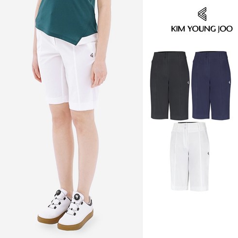 DKNY GOLF 24SS 여성 썸머반바지 3종 - 김영주 여성 골프웨어 여름 플렉스 하프 스판 팬츠 스포츠 기능성 반바지