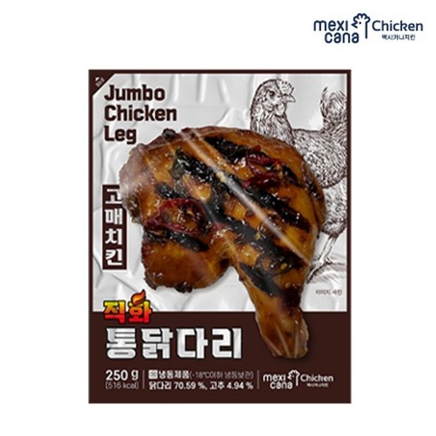 멕시카나 고매 직화 통닭다리 250g 6팩, 6개