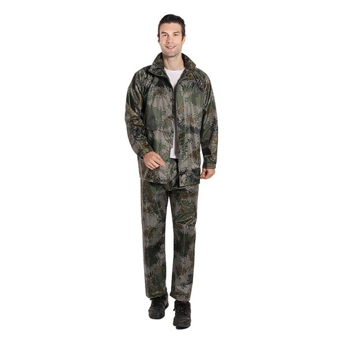 스패로우하우스 프리미엄 초강력 방수 우비 상하의 세트, 밀리터리