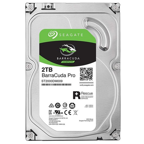 씨게이트 바라쿠다 프로 HDD, ST2000DM009, 2TB