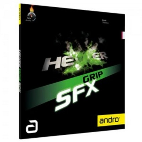 [ANDRO] [안드로] 헥서 그립 SFX (Hexer Grip SFX) 평면러버, BLACK 2.1mm