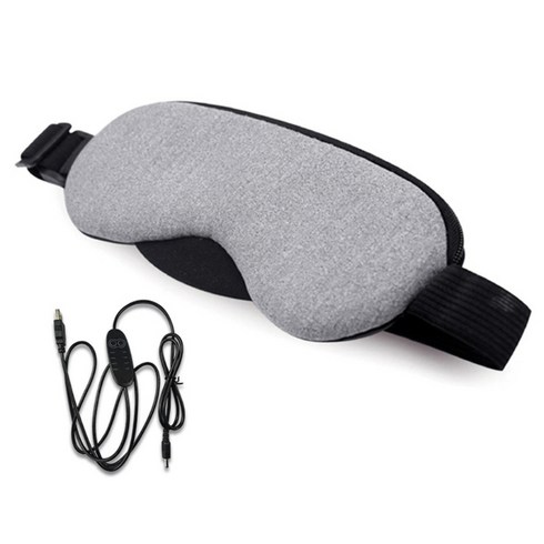 Temperature Control Heat Steam Cotton Eye Mask Dry Tired Compress USB Hot Pads, 회색, 01 Gray without scent