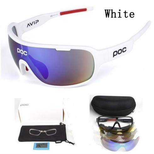 poc고글 - poc 야외 승마 편광 선글라스 스포츠 승마 산악 자전거 고글 방풍 uv 사이클링 안경, 하얀색