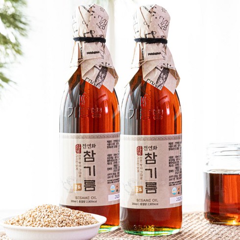 만나프레시참기름350 - 시장쏙 전연화 참기름 골드, 2개, 350ml