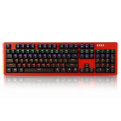 앱코 축교환 측면 RGB 라이팅 이중사출 게이밍 기계식 키보드 갈축, K516, 레드, 일반형