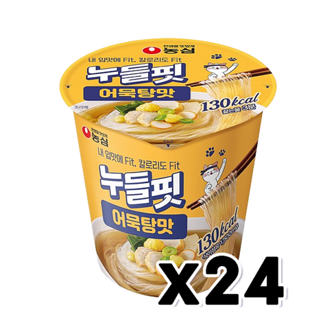 농심 누들핏 어묵탕맛 소컵 36.2g x 24개, 1개