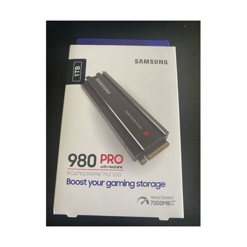 Samsung 삼성 980 PRO 1TB NVMe Internal SSD with Heatsink - 블랙 (MZ-V8P1T0CW)